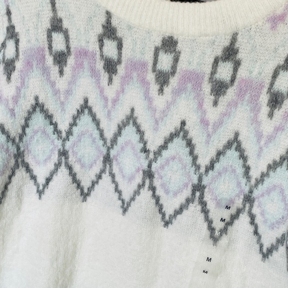 GAP White Pastel Colour Nordic, Argyle Soft SZ Medium - Picture 3 of 10